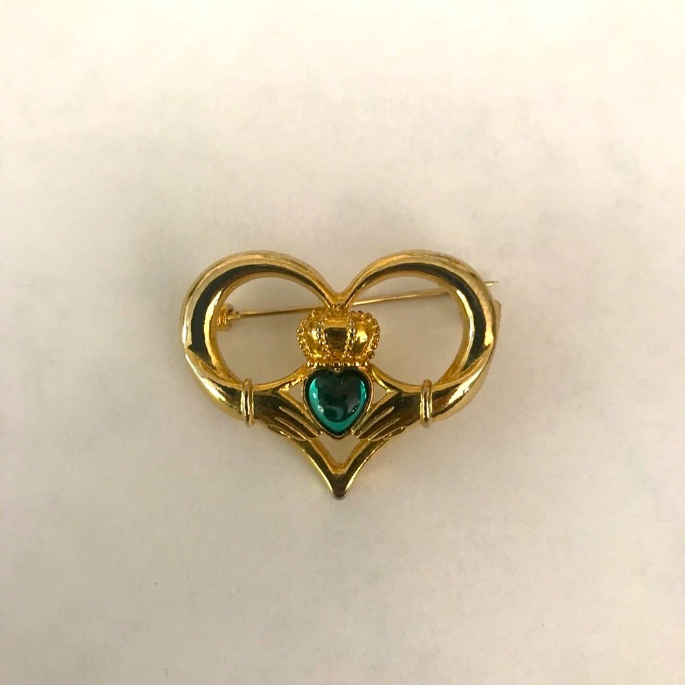 Vintage Ninna Ricci Heart Gold Tone